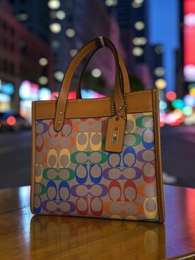 Coach 2022 Pride  Signature Canvas Tote W Dust Bag